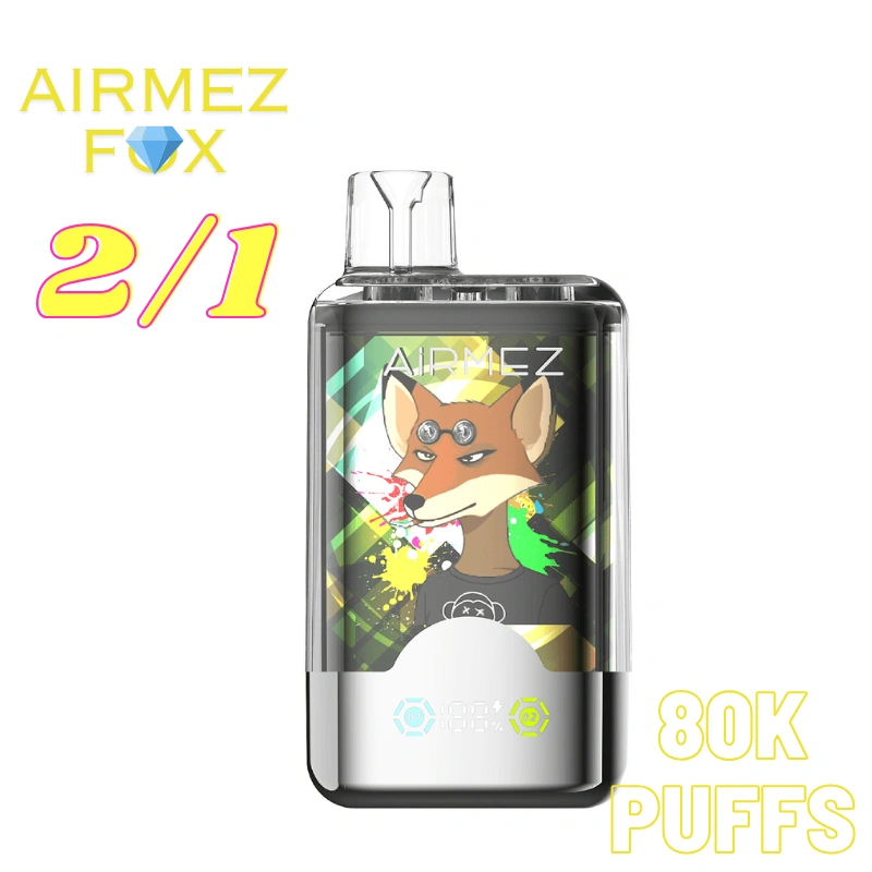 Airmez FOX 2 en 1 Vape Desechable 80K PUFF Vape de Mejor Venta