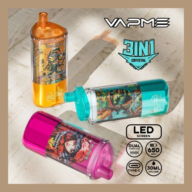 Vapme Crystal 30K Puffs 3in1 Disposable Vape Pods