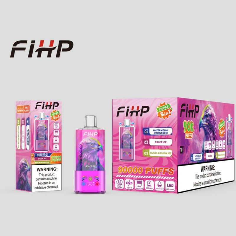 , FIHP Triple 90000 Puffuri Vape Reîncărcabil en gros satisface diferite nevoi ale pieței. Cu numărul mare de puffuri, designul multi-aromă și caracteristicile moderne, este o alegere puternică pentru magazine de vape, magazine online și distribuție en gros.