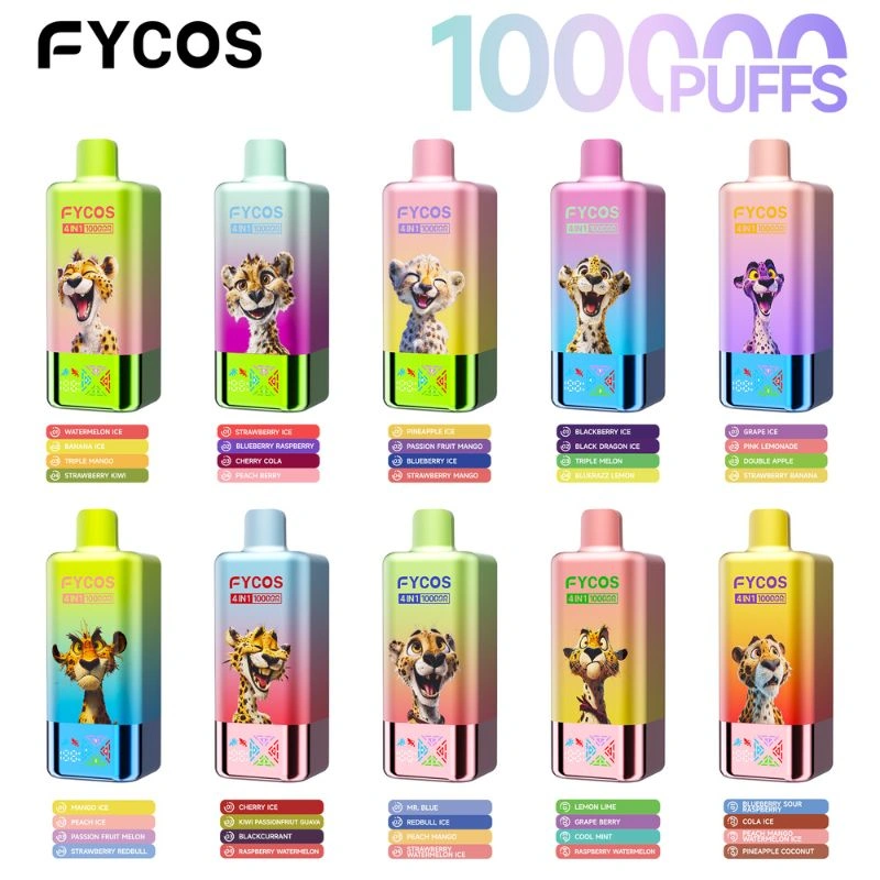 FYCOS 4 u 1 okus 100K dimova Vape s pametnim zaslonom Veleprodaja EU