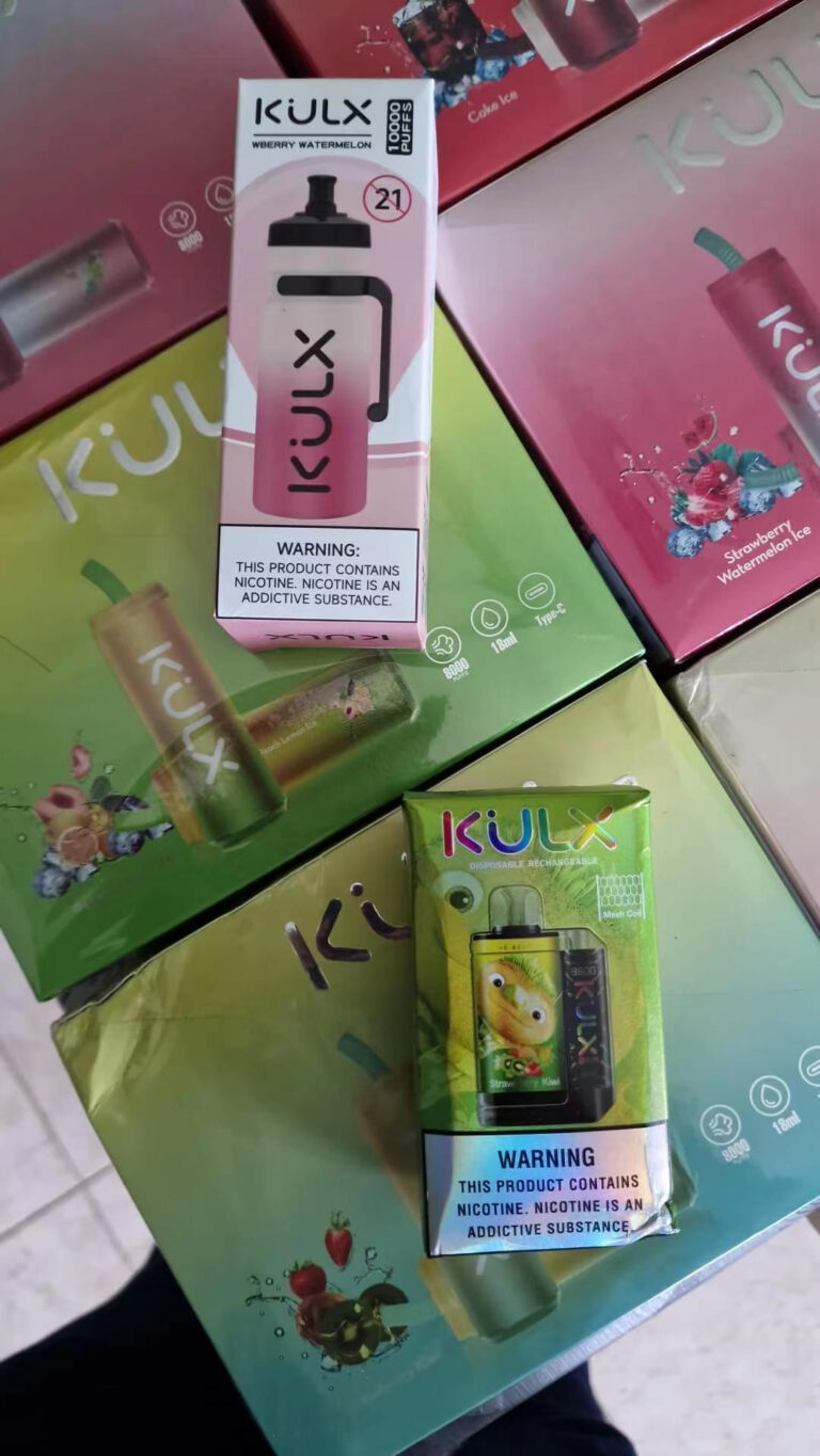 Revizuirea Kulx cu ridicata 8000 Puffs Vape de unică folosință 2% 5% Nicotină