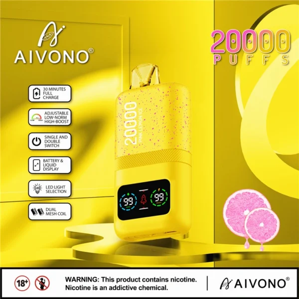 Dual Mode Aivono Aim Magic Disposable Vape 20000 Puffs with Nicotine Choices