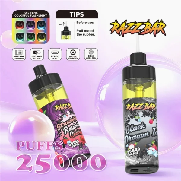 RAZZ BAR 25000 Puffs Black Dragon ice