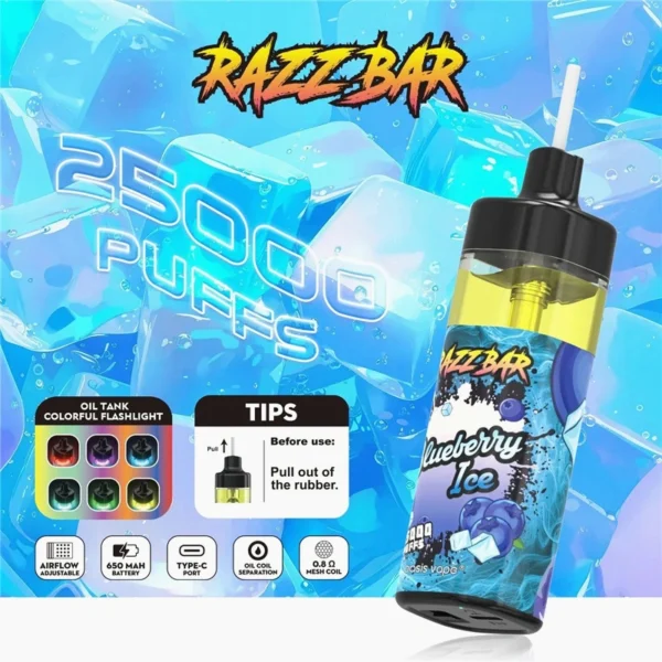 RAZZ BAR 25000 Puffs Blueberry  ice