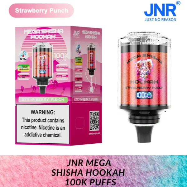 JNR Mega 100K Puffs Hookah Vape Premium Disposable E-Cigarette for Extended Use