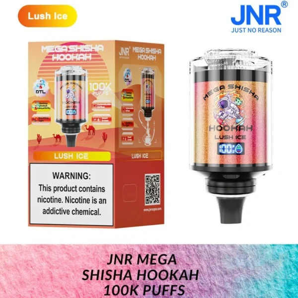 JNR Mega Shisha Hookah Vape 100,000 Puffs of Pure Satisfaction in a Single Device