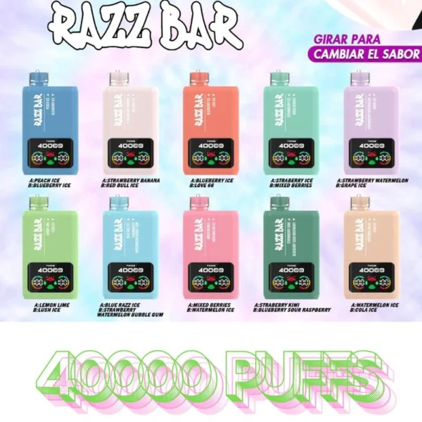 RAZZ BAR 40000 Puffs Dual Flavors Vape Wholesale European Warehouse Nicotine Salts E-Cigarette