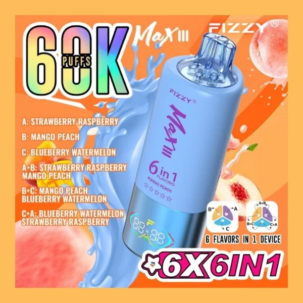 Fizzy Max III Vape 60000 Puffs Premium Disposable E-Cigarette