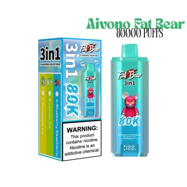 AIVONO Fat Bear Disposable Vape 80000 Puffs with Triple Flavor