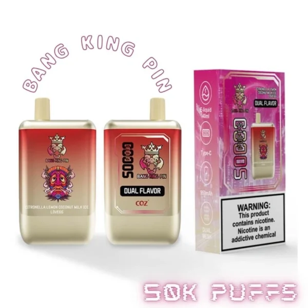 Bang King Pin 50000 Puffs Premium Disposable Vaporizer High Puff Count