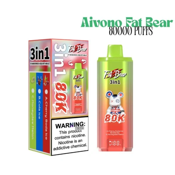 Fat Bear 80000 by AIVONO Disposable Vape 3 in 1 Flavor Wholesale Price Vape