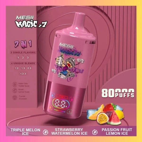 Italy Premium 7 in 1 Disposable Vape 80000 Puffs Mesii Puff Bar
