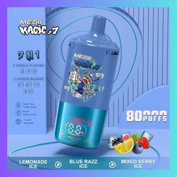 Sweden Trendy Disposable Vape Mesii 80000 Puffs 7 in 1 Best Mesh Coil Vape 2025