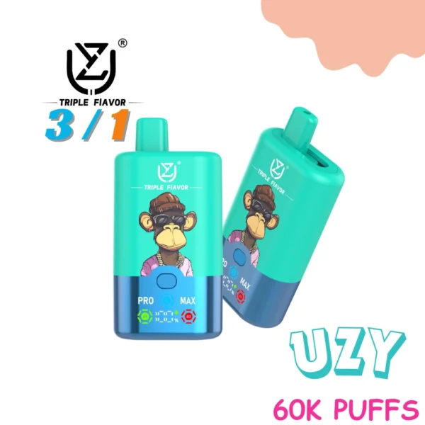 UZY 60000 Puffs E-Cigarette Triple Flavor Vape Rechargeable