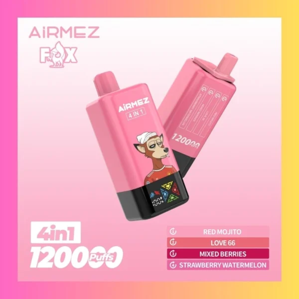 Airmez FOX 4 w 1 120000 Chmur Jednorazowy E-papieros Hurtowy Dostawca