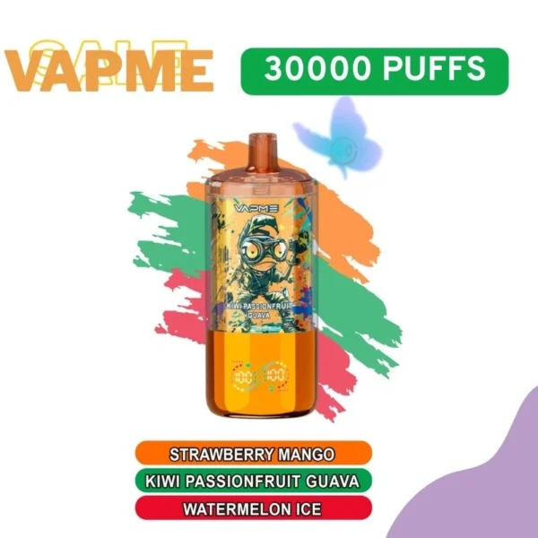 Vapme Crystal 30K Puffs 3-in-1 ühekordselt kasutatavad e-sigareti seadmed Eestis kuumalt müüdav