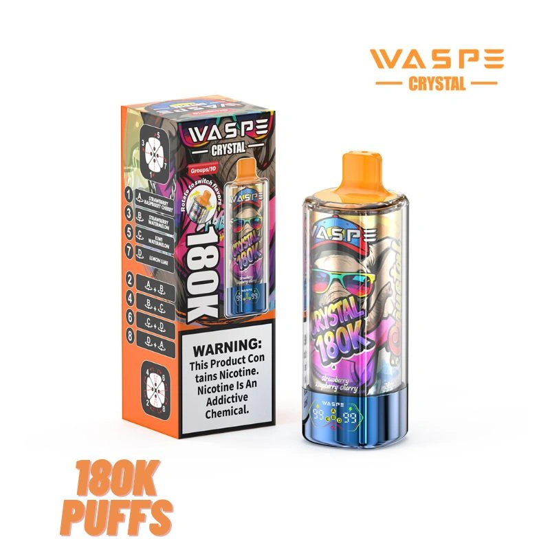 WASPE 8 em 1 Vape Descartável Crystal 180k Puffs Compra em Massa WASPE 8 em 1 Vape Descartável Crystal 180k Puffs Compra em Massa
