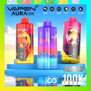 Vapen Aura Mega 100K Puffs Disposable Vape Premium Ecig Long Usage EU Ready Stock