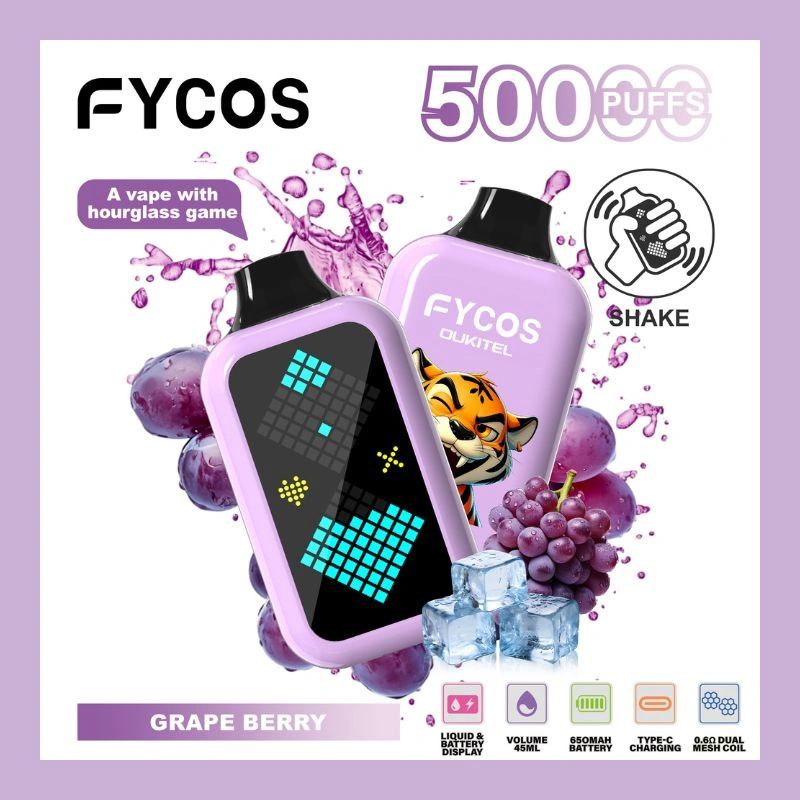 FYCOS Player 50000 Puffs Rechargeable Vape Dual Mesh Coil Large Eliquid Capacity Device FYCOS Player 50000 Puffs Rechargeable Vape Dual Mesh Coil Large Eliquid Capacity Device