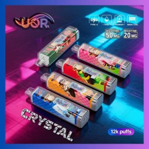 Hot Selling UOR Crystal Disposable Vape 12000 Puffs OEM Available