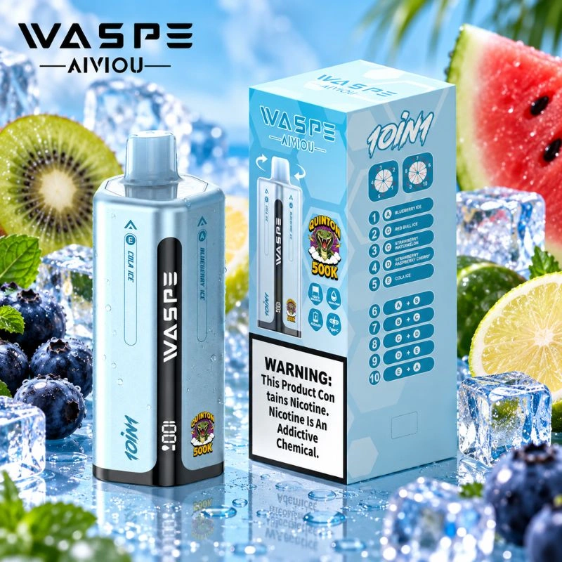 WASPE 10 in 1 Quinton 500K Puffs Top Sale Vape Bar WASPE 10 in 1 Quinton 500K Puffs Top Sale Vape Bar